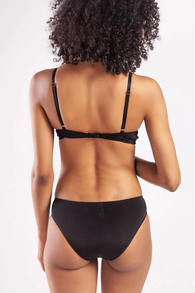 GRACIA A Plus Siyah Destekli Dantelli Push Up Sütyen - 2