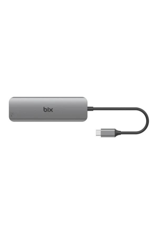 Bix BX08HB 6in1 Type-C Hub 3x USB 3.0, Micro SD / SD, PD Şarj Macbook Uyumlu Çoklayıcı Adaptör