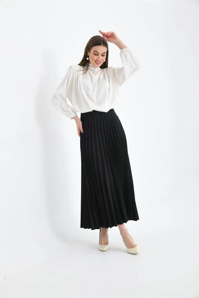 Ftz Women Kadın Plise Etek Siyah 30390