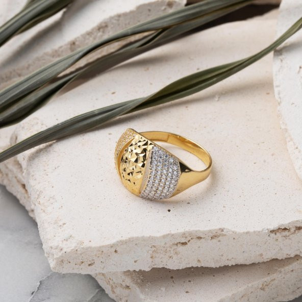 Kadın Altın Yüzük 14 Ayar - Resim 3