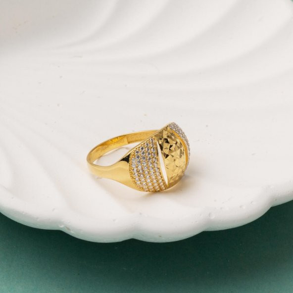 Kadın Altın Yüzük 14 Ayar - Resim 5