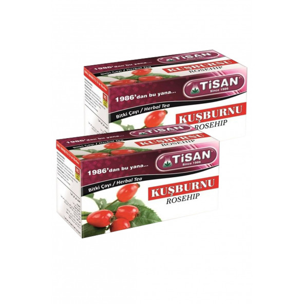 2 Kutu Tisan Kuşburnu Çayı Bitki Süzen Poşet Çay 2 x 20'li - 1