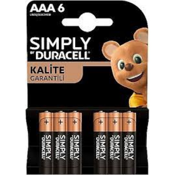 Duracell AAA LR03/MN2400 Kumanda Pili 6 Adet - 1