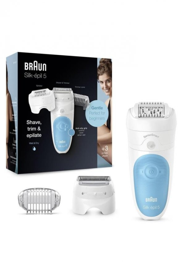 Braun Silk-épil 5 5605 Sensosmart, Kablosuz, Islak&kuru, 3ü 1 Arada Epilatör 81770429 - 6