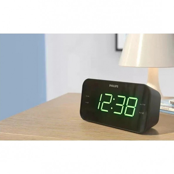 Philips TAR3306 Fm Radyolu Masa Saati Alarmlı Saat Zaman Ayarlı - 4