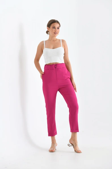 FTZ Women Kadın Douable Crep  Fuşya 30170 - Resim 3