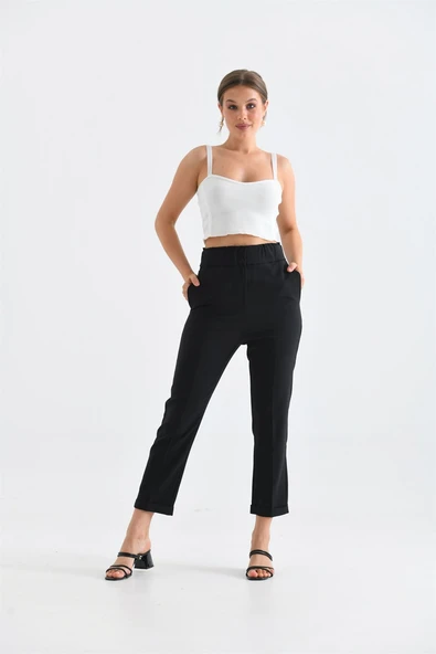 Kadın Douable Crep Siyah 30170 - 2