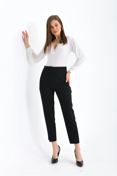 FTZ Women Kadın Pantolon  Siyah RBN3066 - Resim 3