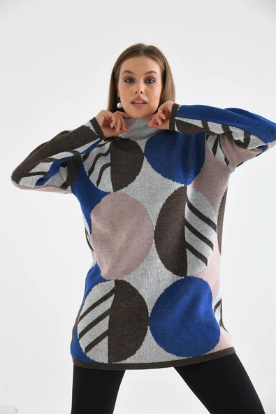 FTZ Women Kadın Kendiliğinden Yakalı Bluz  Kahve 20042 - Resim 5