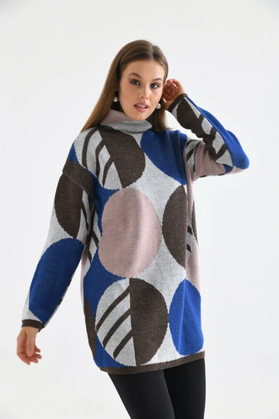 FTZ Women Kadın Kendiliğinden Yakalı Bluz  Kahve 20042 - Resim 6