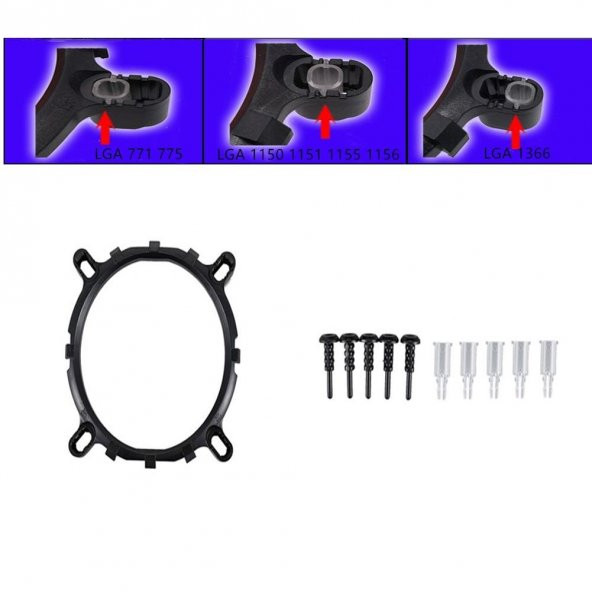 Concord C-893 Işıklı Blue Universal LGA CPU İşlemci Fanı - 6