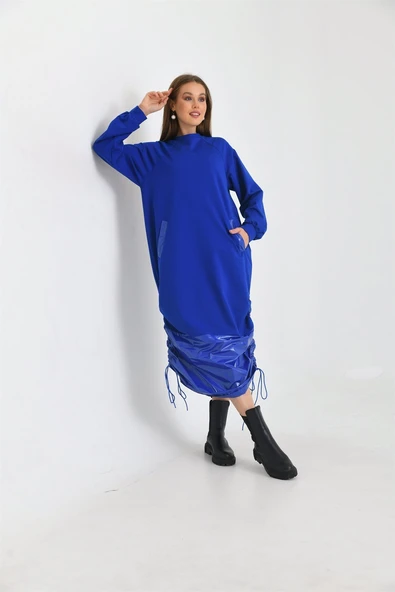 Ftz Women Kadın İki İp Elbise Saks Mavi 30254