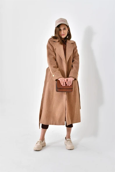 FTZ Women Kadın Kaşe Kaban Camel RBN4035