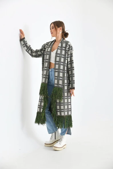 FTZ Women Kadın Püskül Detaylı Giy-Çık  Kahve 20067 - 2