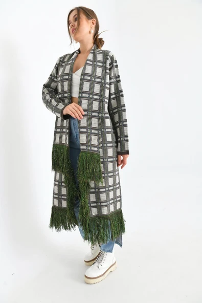 FTZ Women Kadın Püskül Detaylı Giy-Çık  Kahve 20067 - 6