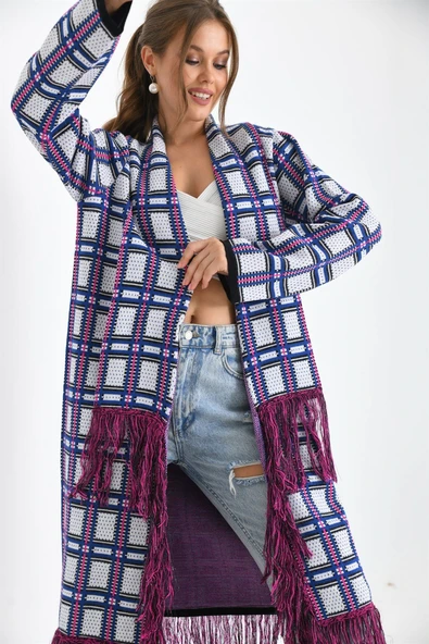 FTZ Women Kadın Püskül Detaylı Giy-Çık  Siyah 20067 - Resim 2