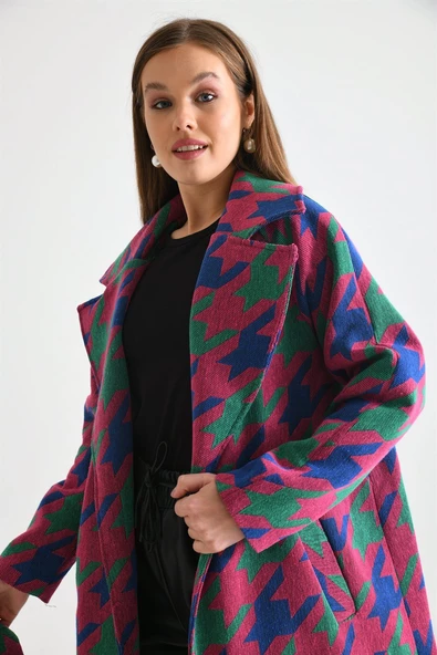 Ftz Women Kadın Kazayağı Jakar Kaban Fuşya 30261 - 5
