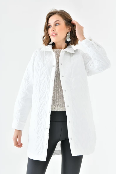 FTZ Women Kadın Kapitoneli Kap  Ekru 30629 - 2