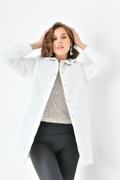 FTZ Women Kadın Kapitoneli Kap  Ekru 30629 - 5