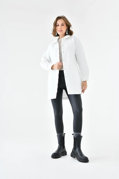 FTZ Women Kadın Kapitoneli Kap  Ekru 30629