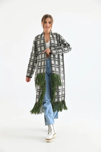 FTZ Women Kadın Püskül Detaylı Giy-Çık  Kahve 20067 - Resim 1