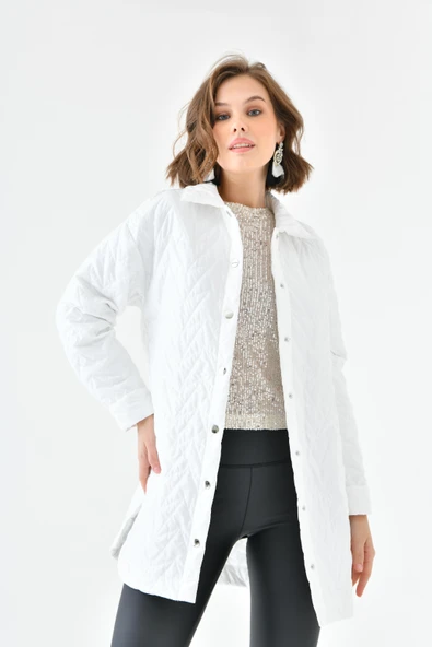 FTZ Women Kadın Kapitoneli Kap  Ekru 30629 - 3