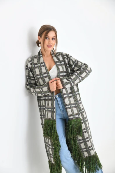 FTZ Women Kadın Püskül Detaylı Giy-Çık  Kahve 20067 - 4