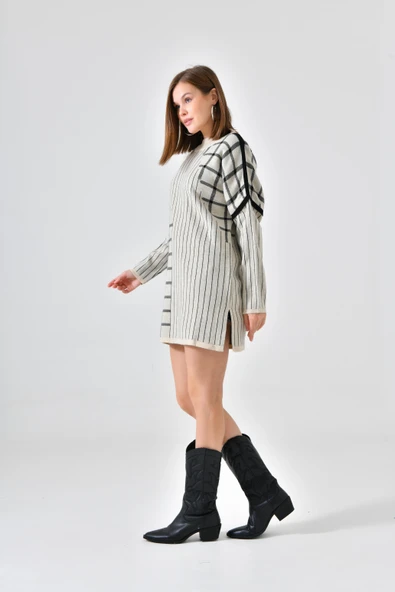 FTZ Women FTZ Women Kadın Kol Aksesuar Detay Kazak  Taş 21-6032 - Resim 5