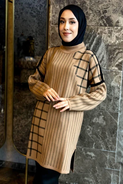 FTZ Women FTZ Women Kadın Kol Aksesuar Detay Kazak  Taş 21-6032 - Resim 6