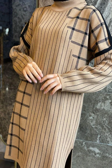 FTZ Women FTZ Women Kadın Kol Aksesuar Detay Kazak  Taş 21-6032 - Resim 4