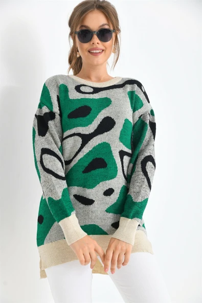 FTZ Women Kadın Karışık Desenli Tunik  Taş 20038 ürün görseli