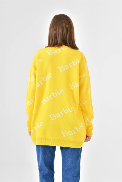 FTZ Women Kadın Barbie Kazak  Sarı 20675 - Resim 6