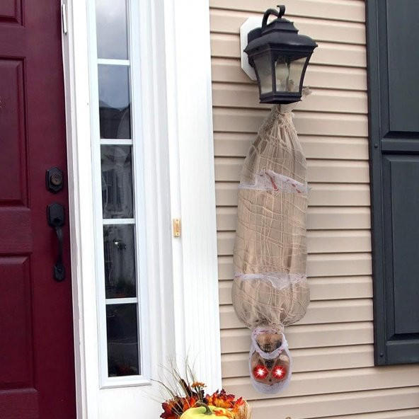 Halloween Sensörlü Işıklı Hareketli Mumya 25x75 cm - 2