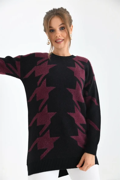 FTZ Women Kadın Kazayağı Detaylı Bluz  Siyah 20031 - Resim 7