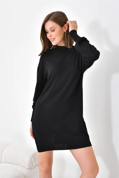 FTZ Women Kadın Basic Tunik  Siyah 20167 - Resim 5