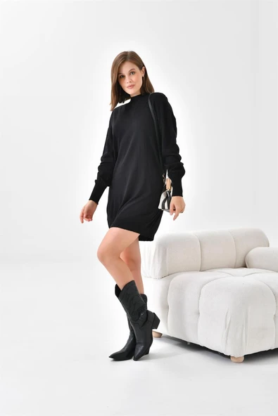 FTZ Women Kadın Basic Tunik  Siyah 20167 - Resim 2