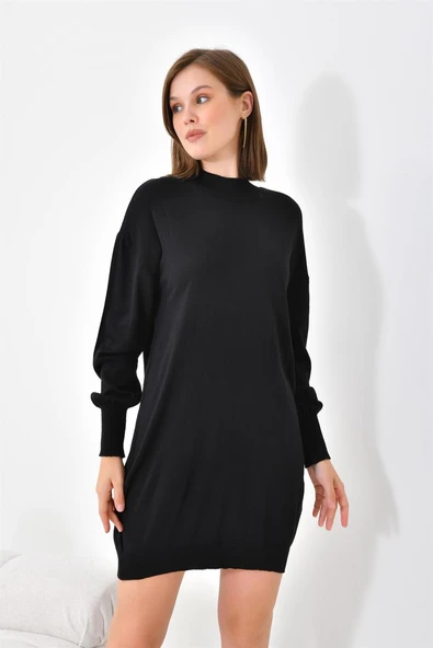 FTZ Women Kadın Basic Tunik  Siyah 20167 - Resim 3