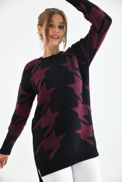 FTZ Women Kadın Kazayağı Detaylı Bluz  Siyah 20031 - Resim 2