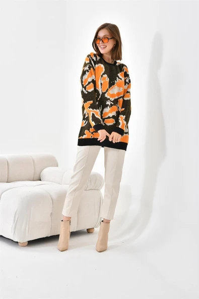 FTZ Women Kadın Triko Tunik  Siyah 20573 - Resim 2