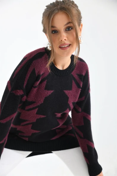 FTZ Women Kadın Kazayağı Detaylı Bluz  Siyah 20031 - Resim 6