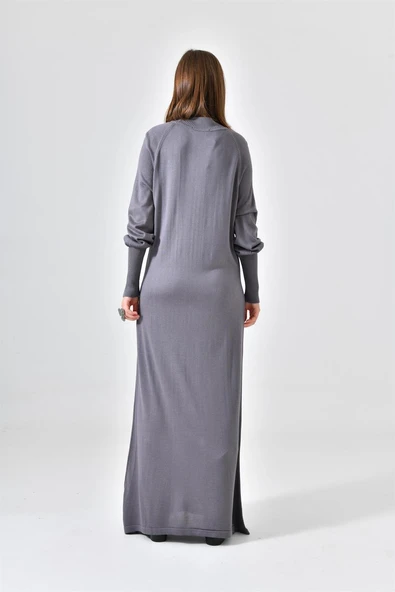 FTZ Women Kadın Düz Basic Tunik  Gri 20677 - Resim 7