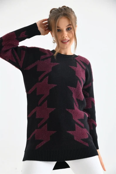 FTZ Women Kadın Kazayağı Detaylı Bluz  Siyah 20031 - Resim 3