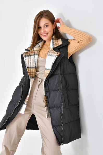 FTZ Women Kadın Şişme Yelek  Siyah RBN4043 - Resim 4