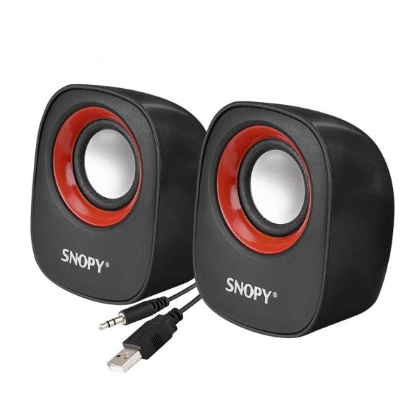 Snopy SN-120 2.0 Siyah/Kırmızı USB Speaker 8964
