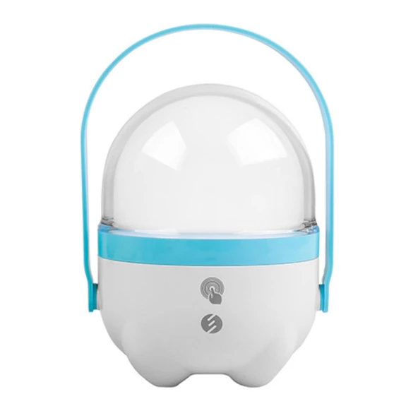 S-Link SL-3658 Mavi Dokunmatik Açma Kapama Ledli 2400 Ah 5V-1A 1+30 Ledli Işıldak