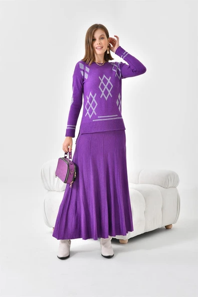 FTZ Women Kadın Etekli Takım  Mor 20559 - Resim 6