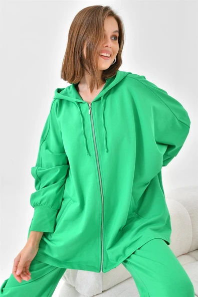 FTZ Women Kadın İki İp Pantolonlu Takım  Benetton 10004 - Resim 5