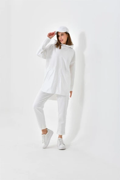 FTZ Women Kadın İki İp Paraşüt Detaylı Takım  Ekru 30615 ürün görseli