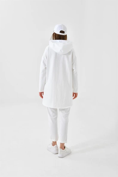 FTZ Women Kadın İki İp Paraşüt Detaylı Takım  Ekru 30615 - Resim 7