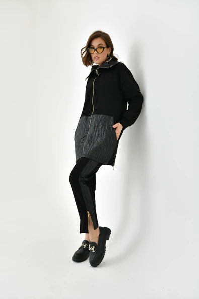 FTZ Women Kadın İki İp Kapitoneli Takım  Siyah 30614 - Resim 2